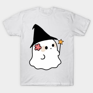 Witchy Ghost with flower pin T-Shirt